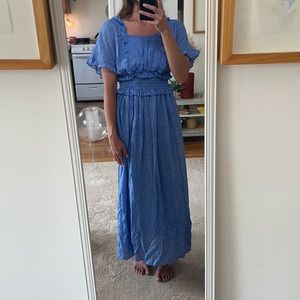 In the Style of Doen Blue Dress